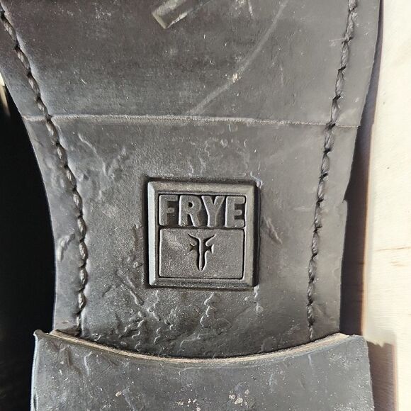 Frye Veronica Brown Black Duck Boots Leather Shearling Mid Calf Women 7.5 - Picture 7 of 11